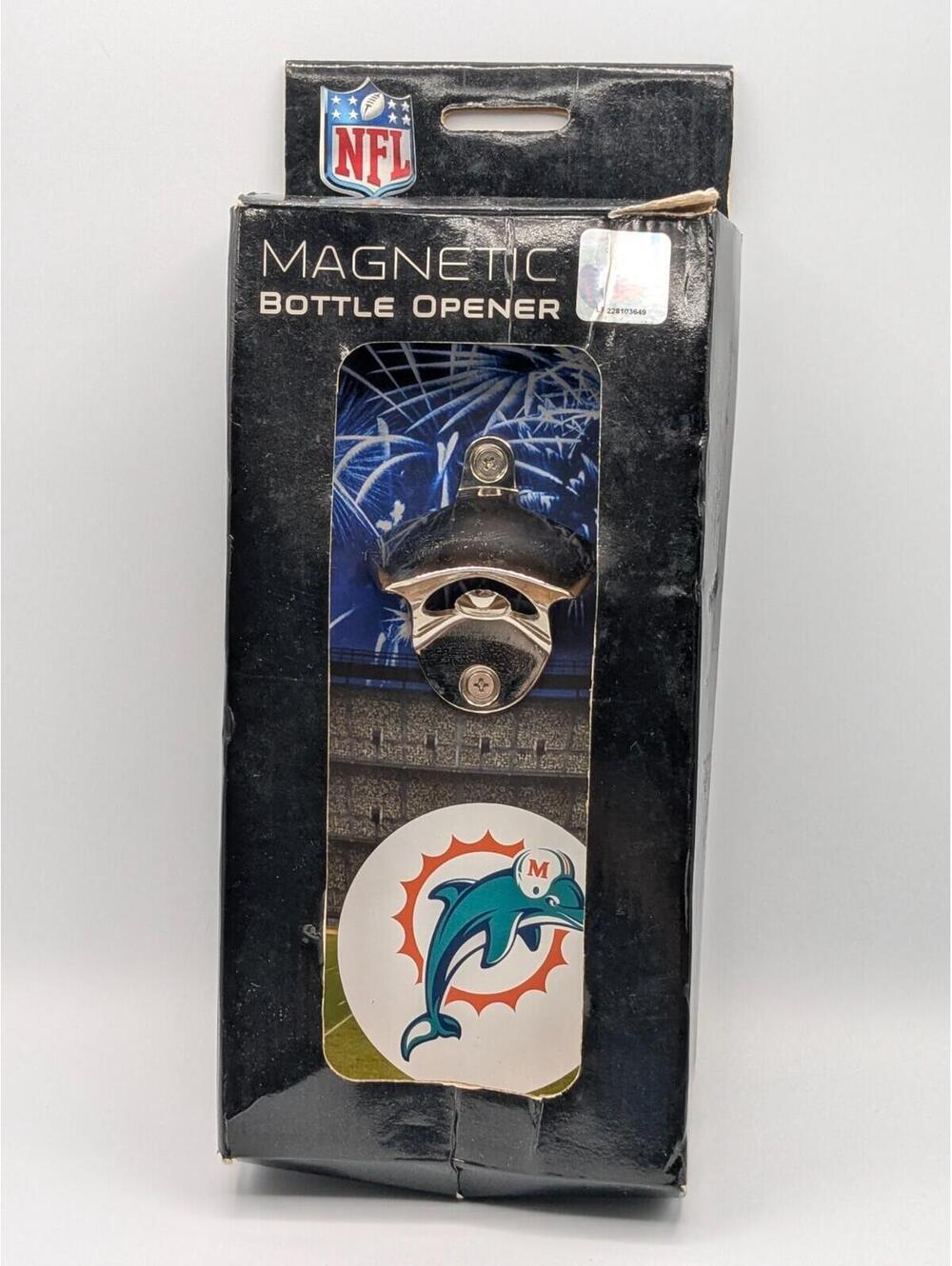 NFL Miami Dolphins Clink 'n Drink Magnetic Bottle Opener 5"x10"